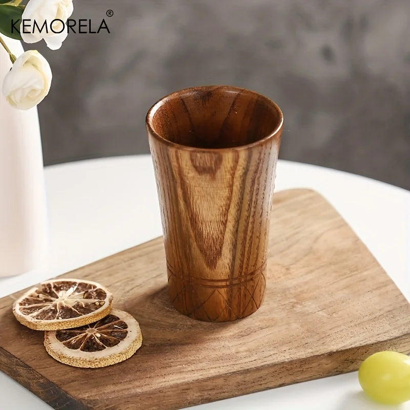 Wooden Tea Cups Handmade Natural Wooden Japan Style Cups Beer Tea Coffee Milk Water Cup Kitchen Bar Drinkware for Drinkware