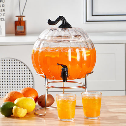 1.5 Gal Orange Pumpkin Glass Dispenser