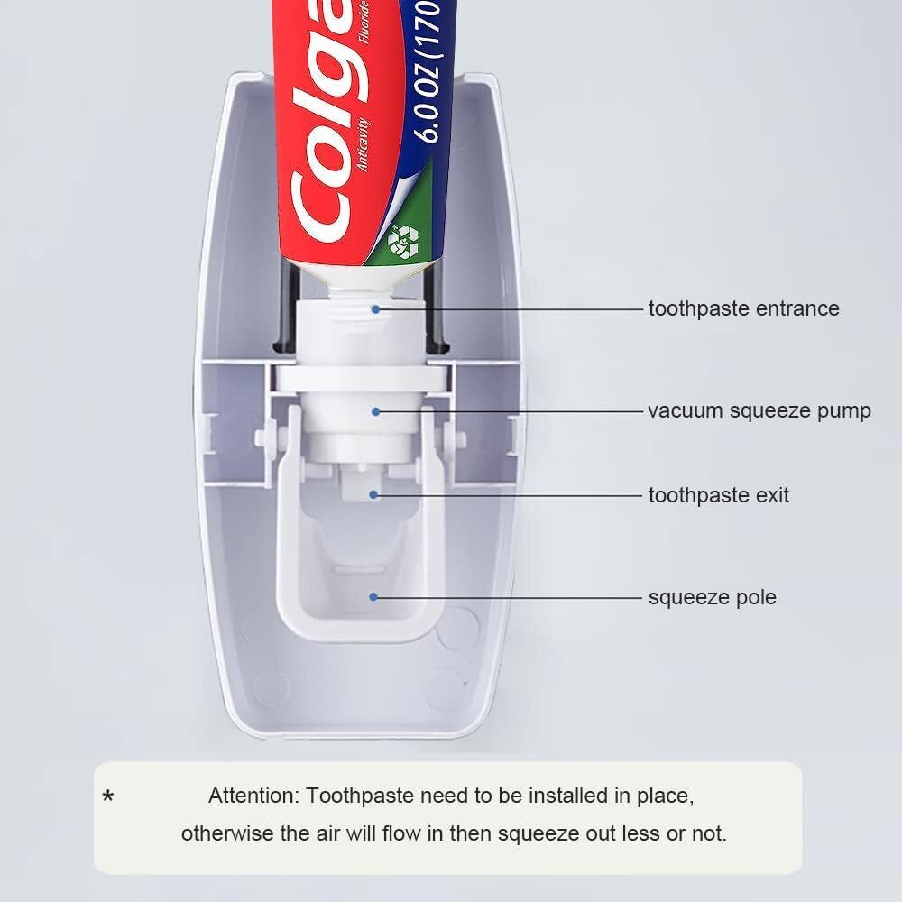 Montaje Pared Dispensador Automatico De Pasta Dientes Y Cepillo Dientes Porta ..