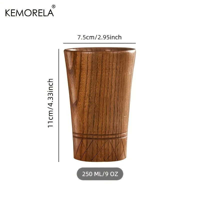 Wooden Tea Cups Handmade Natural Wooden Japan Style Cups Beer Tea Coffee Milk Water Cup Kitchen Bar Drinkware for Drinkware